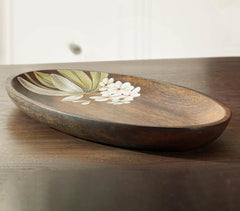 Hand Carved Oval Wooden Platter(Large)