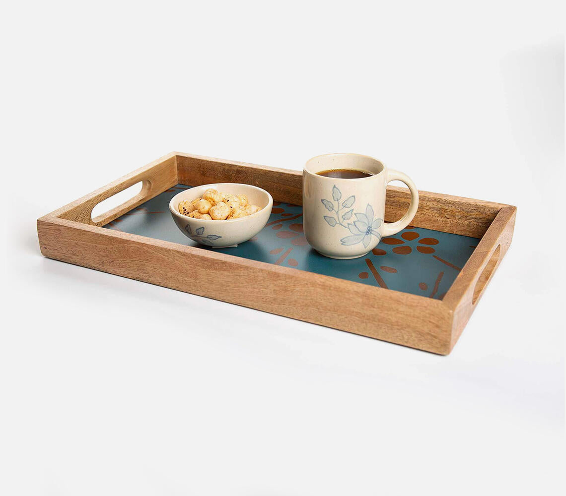 Hand Cut Vine Wooden Tray