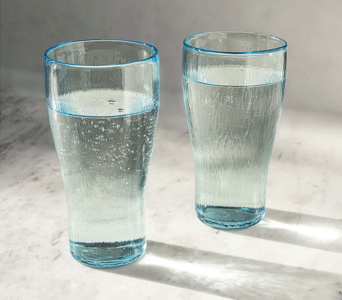 Quoise Tall Glass Tumblers (Set of 2)