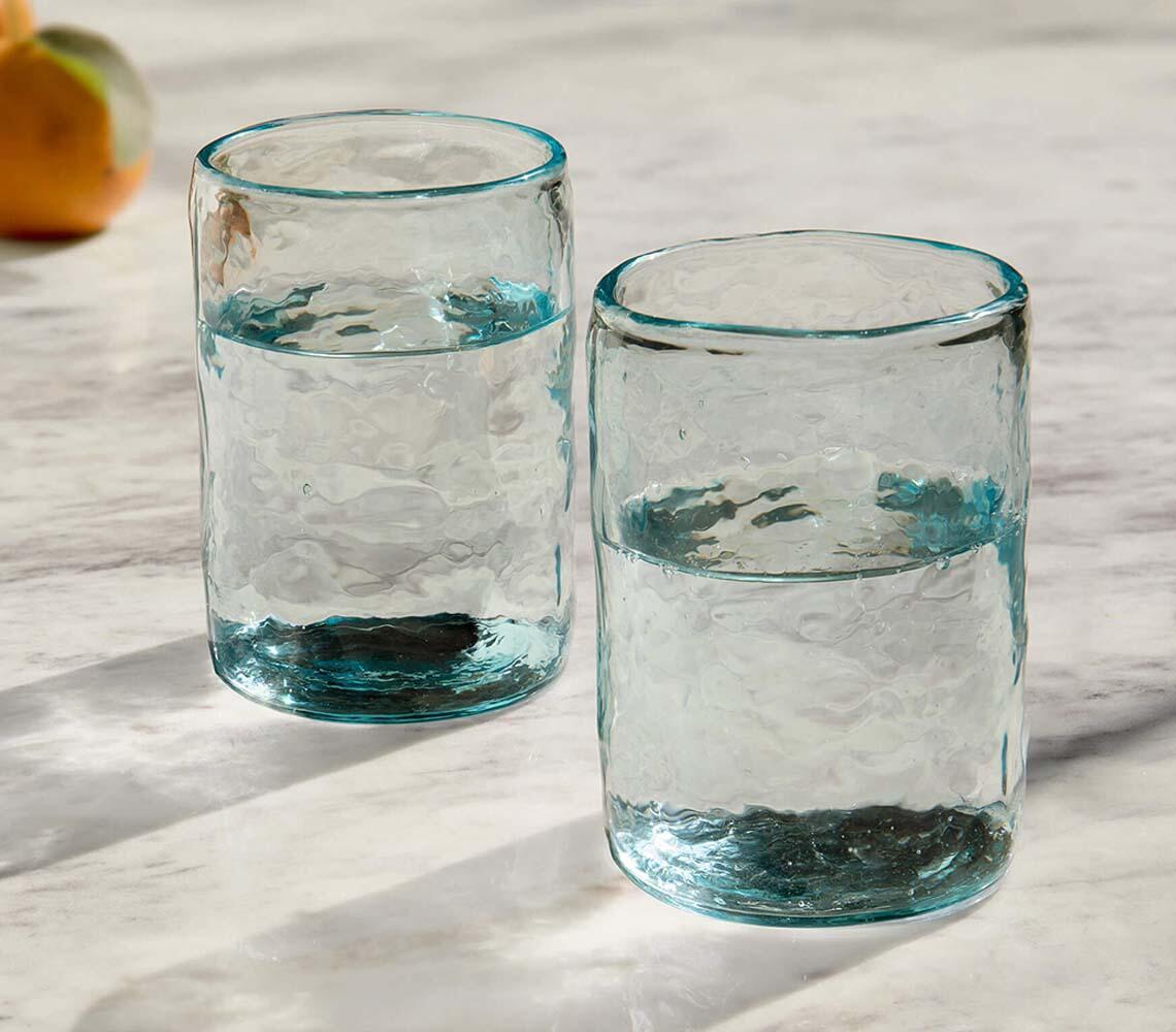 Quoise Cylindrical Glass Tumblers (Set of 2)