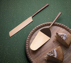 Enigma Rose Gold Cake Servers (Set of 2)