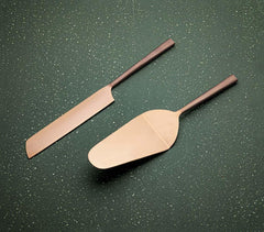 Enigma Rose Gold Cake Servers (Set of 2)