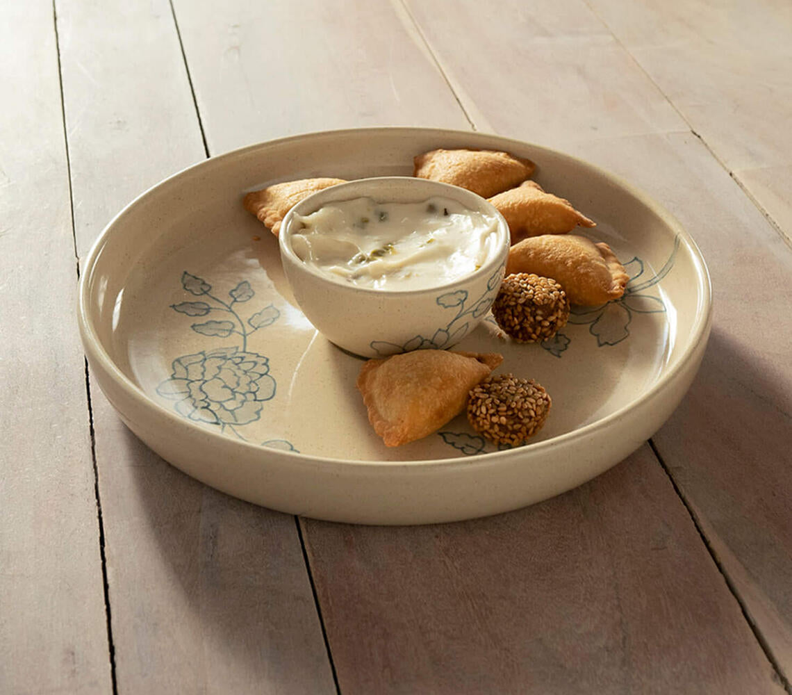 Fiore Ceramic Chip & Dip Platter