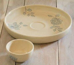 Fiore Ceramic Chip & Dip Platter