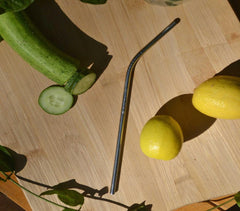 Handmade Stainless Steel Straw (Bent)
