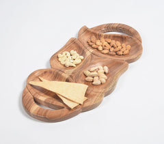 Hand Carved Wooden Fruits Shape Platter