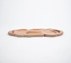 Hand Carved Wooden Fruits Shape Platter