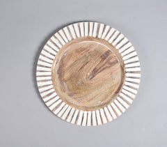 Hand Cut & Painted Mango Wood Charger Plate