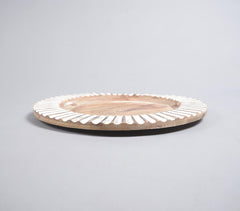 Hand Cut & Painted Mango Wood Charger Plate