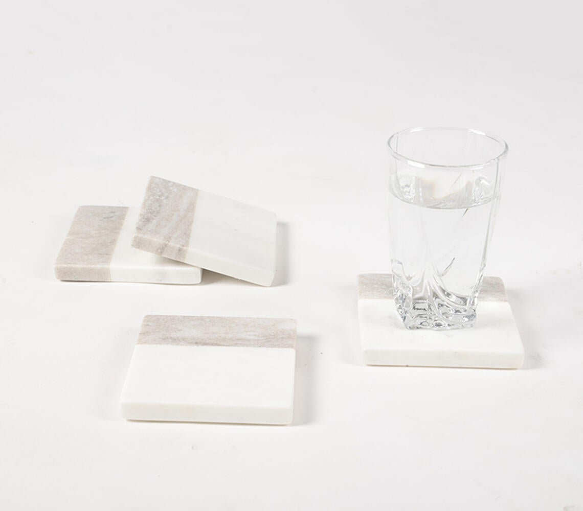 Hand Cut Marble Coasters (set of 4) Q1