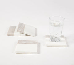 Hand Cut Marble Coasters (set of 4) Q1