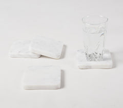 Hand Cut Marble Coasters (set of 4)