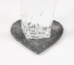 Heart-Shaped Hand Cut Slate Coasters (set of 4)