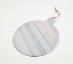Hand Cut Grey Marble Paddle Cheeseboards (set of 2)