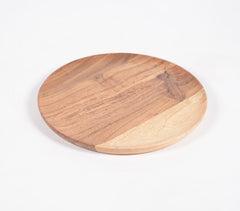 Hand Cut Acacia wood plates (set of 3)