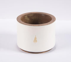 Snow Enamelled Wooden Nut Bowl