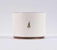 Snow Enamelled Wooden Nut Bowl