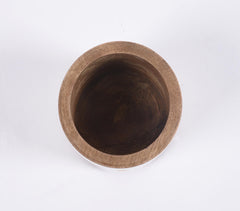Snow Enamelled Wooden Nut Bowl