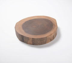 Natural Log-Shaped Wooden platter