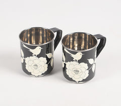 Hand Painted Stainless steel Mugs (Set of 2)_1