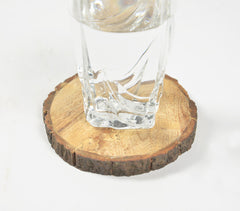 Natural Wooden Log Coasters (Set of 4)