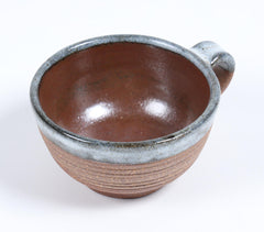 Handcrafted Clay Ribbed Tea Cup.