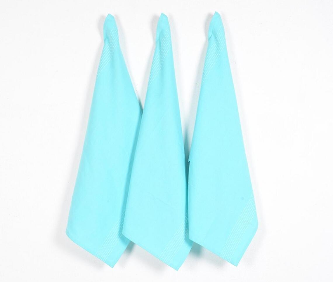Solid Sky Kitchen Towels (set of 3)
