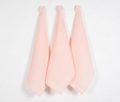 Light Peach Handloom Kitchen Towels (set of 3)