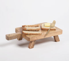 Hand Cut Mango Wood Stand Chopping Board