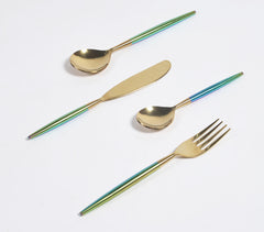 Chrome Enamelled Stainless Steel Cutlery Set