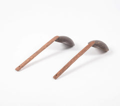 Eco-friendly Coconut Shell Curry Ladles (set of 2)