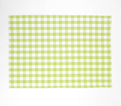 Lime Checks Handwoven Cotton Kitchen Towels (set of 3)