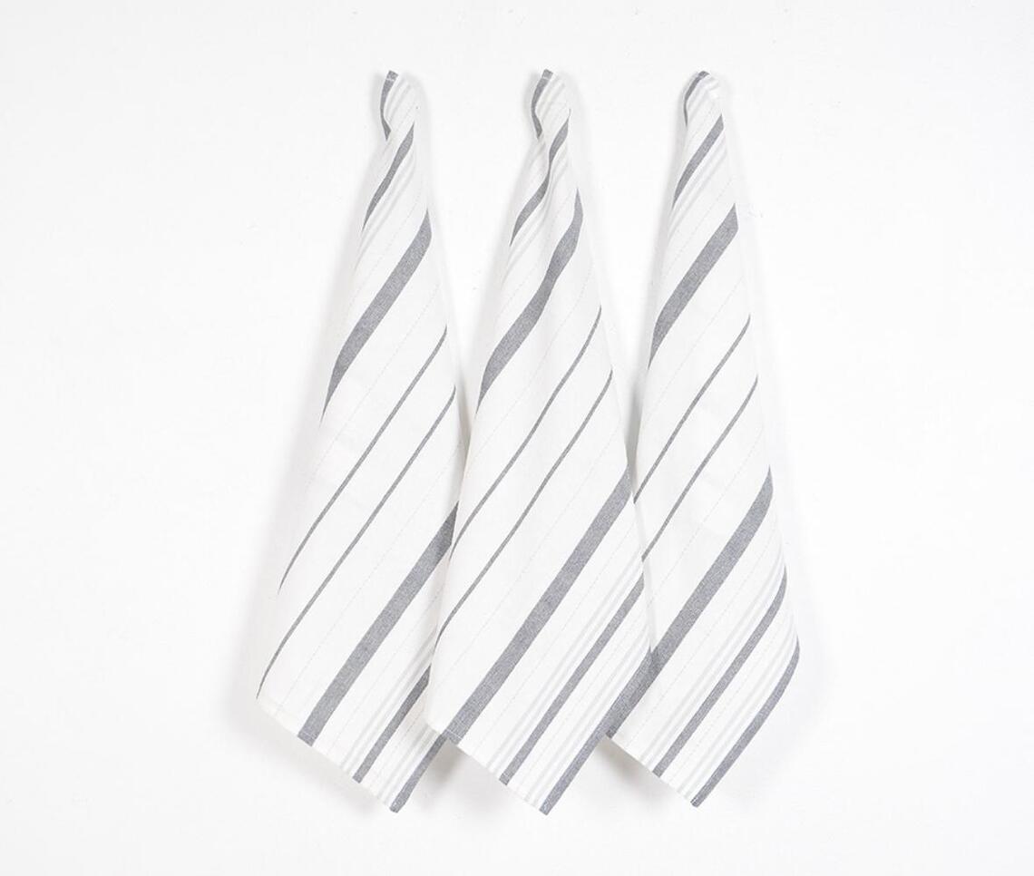 Handwoven Striped Kitchen Towels (Set of 3) Q1