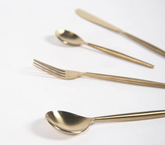 Gold-Finish Stainless Steel Cutlery (set of 4)