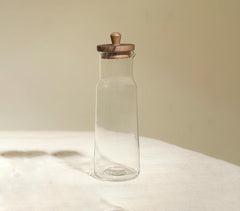 Fryst Glass Carafe with Wooden Lid