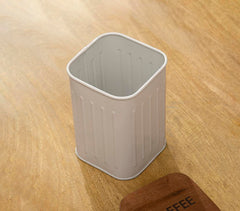 Foursquare Coffee Container with Wooden Lid
