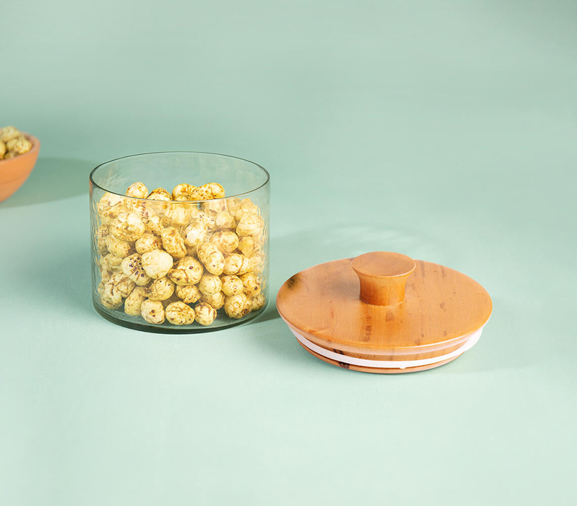 Cadence Glass Jar with Wooden Lid (Medium)