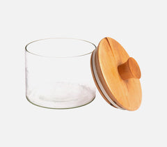 Cadence Glass Jar with Wooden Lid (Medium)