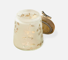 Twigy Frosted Glass Jar with Wooden Lid (Tall)