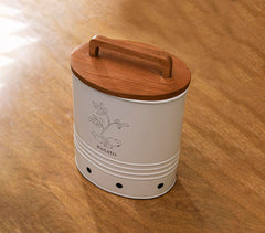 Canny Potato Storage Barrel with Wooden Lid