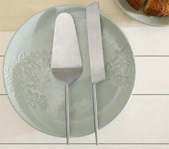 Aura Silver Cake Servers (Set of 2)