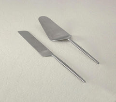 Aura Silver Cake Servers (Set of 2)