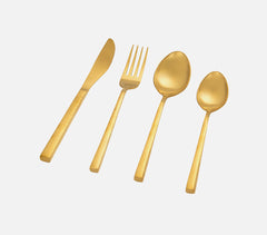 Aurum Gold Brass Cutlery (Set of 4)