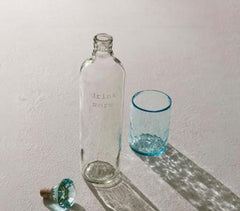 Glass Bottle with Tumbler