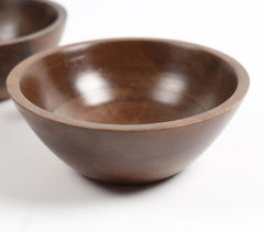 Earthy Wooden Nut Bowls (Set of 2)