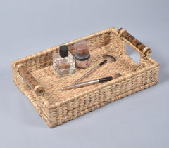Handwoven Water Hyacinth Table Tray with handle