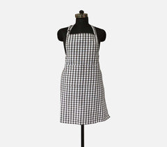 Cotton Grey Gingham Checks Apron