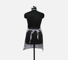Cotton Grey Gingham Checks Apron