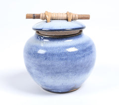 Azure Speckled Ceramic Canister