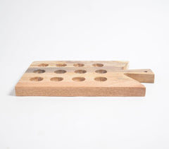 Hand Cut Mango Wood Egg Holder Tray